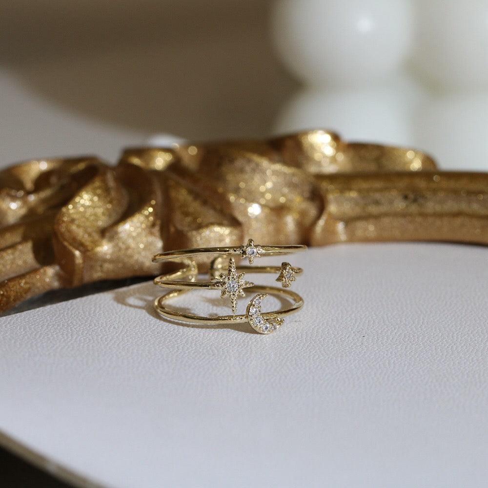 [Sample Sale] Moon and Star Ring - Eloisa