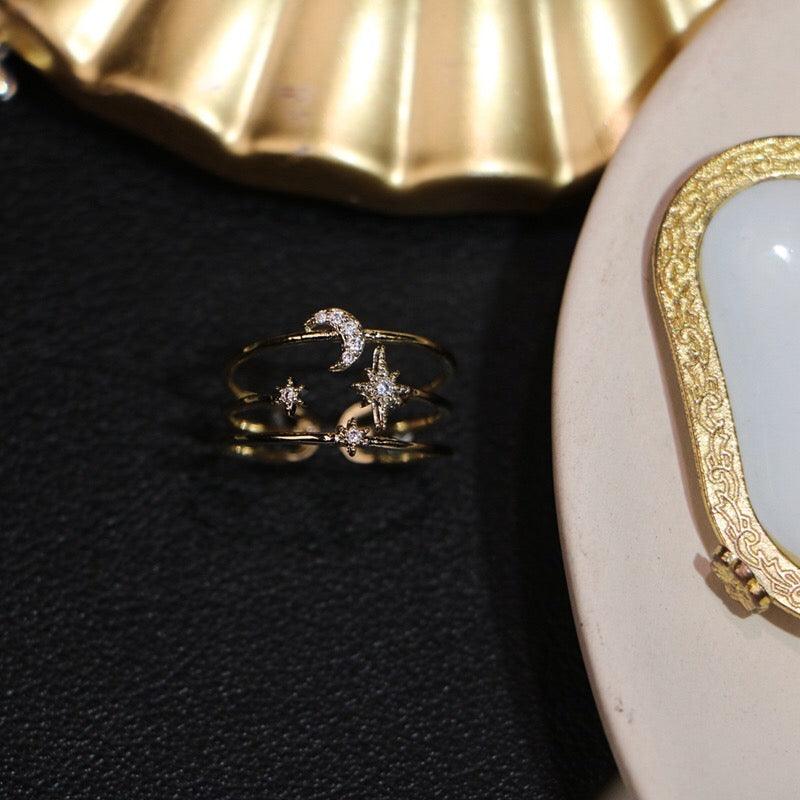 [Sample Sale] Moon and Star Ring - Eloisa