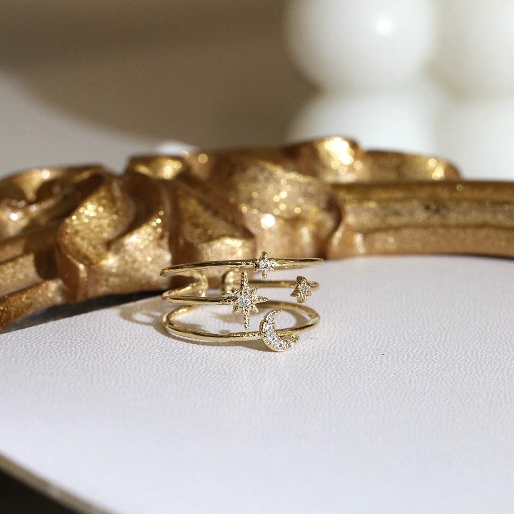 [Sample Sale] Moon and Star Ring - Eloisa