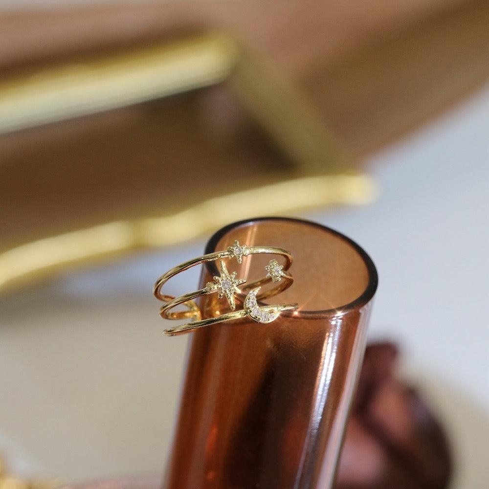 [Sample Sale] Moon and Star Ring - Eloisa