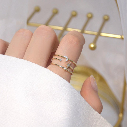 [Sample Sale] Moon and Star Ring - Eloisa