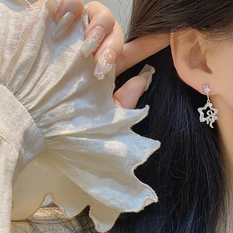 Moon Star Bow Earrings