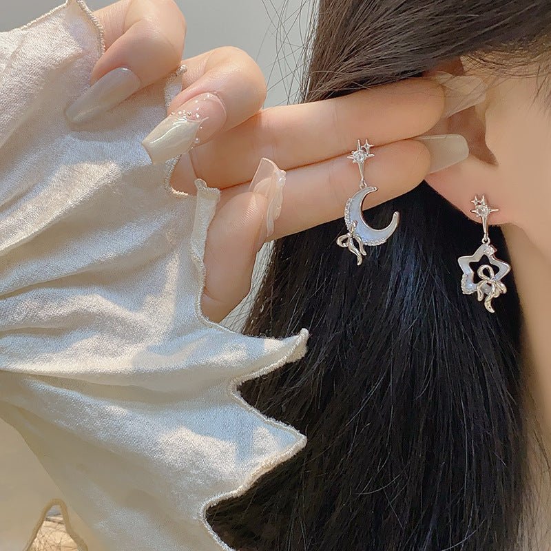 Moon Star Bow Earrings