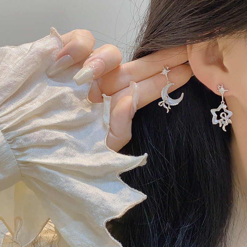 Moon Star Bow Earrings