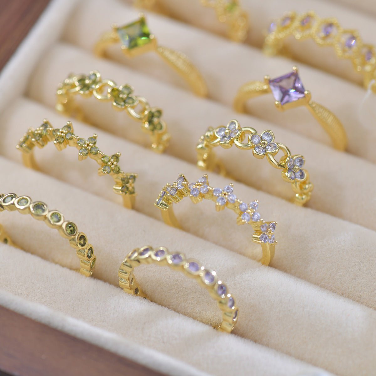 Moonlit Blossom Band Ring