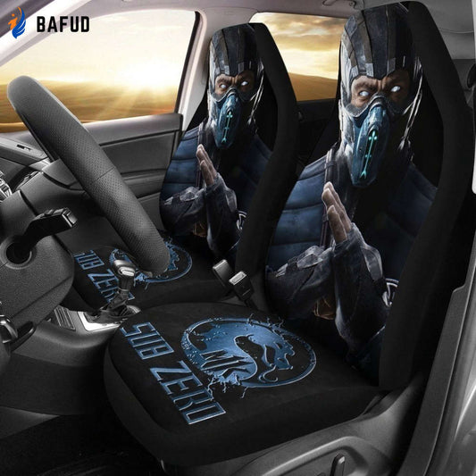 Mortal Kombat Sub Zero Car Seat Covers For Fan Gifts For MN05 - Bafud