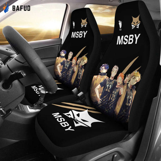 MSBY Haikyuu Car Seat Covers For Fan Gifts Symbol Team Anime Fan VP10 - Bafud