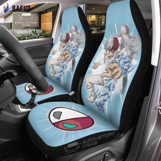 My Hero Academia Car Accessories Anime Car Seat Covers For Fan Gifts Shoto Todoroki MHA - Bafud