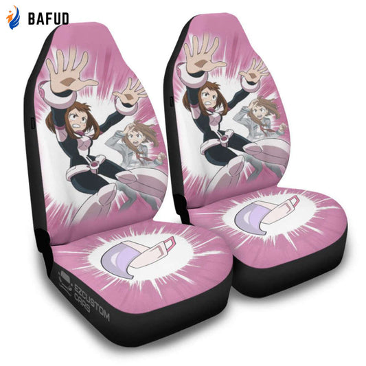 My Hero Academia Car Accessories Anime Car Seat Covers For Fan Gifts Uraraka Ochaco MHA - Bafud