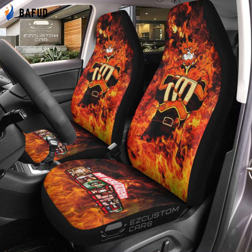 My hero Academia Endeavor Anime Car Seat Covers For Fan Gifts - Bafud