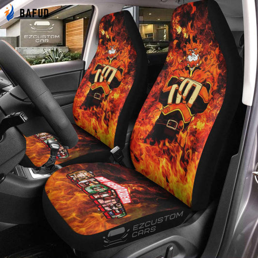 My hero Academia Endeavor Anime Car Seat Covers For Fan Gifts - Bafud