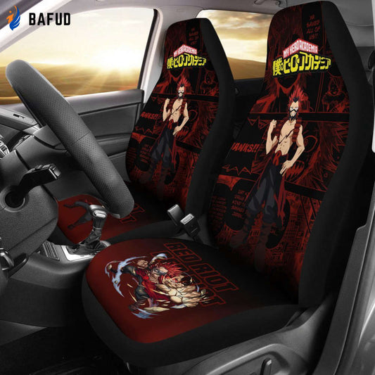 My Hero Academia Manga Mixed Anime Eijiro Kirishima Car Seat Covers For Fan Gifts - Bafud