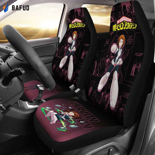My Hero Academia Manga Mixed Anime Ochako Uraraka Car Seat Covers For Fan Gifts - Bafud