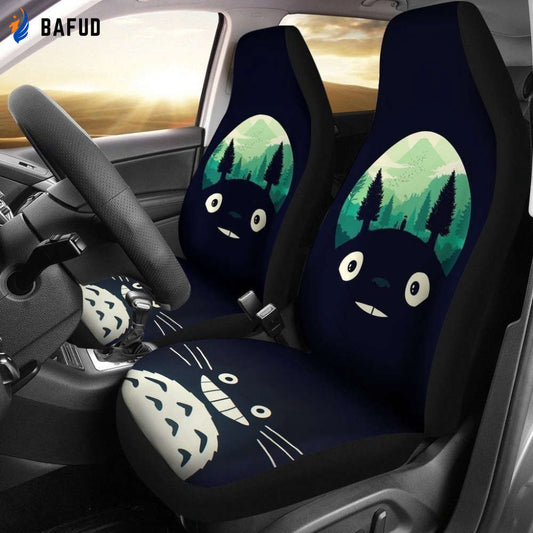 My Neighbor Totoro Black Design Car Seat Covers For Fan Gifts LT03 - Bafud