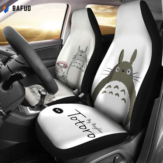 My Neighbor Totoro Black & White Car Seat Covers For Fan Gifts LT03 - Bafud
