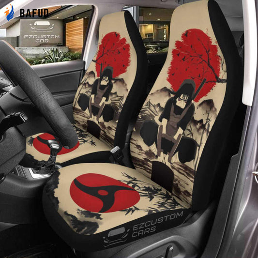 Naruto Anime Car Seat Covers For Fan Gifts Itachi Uchiha Mix Antique Artwork - Bafud