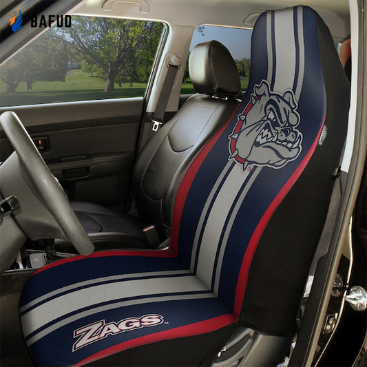 NCAA Gonzaga Bulldogs Universal Car Seat Covers For Fan Gifts (Set 2pcs) - Bafud