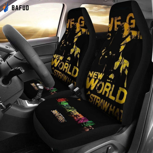 New World Straw Hat One Piece Car Seat Covers For Fan Gifts LT03 - Bafud