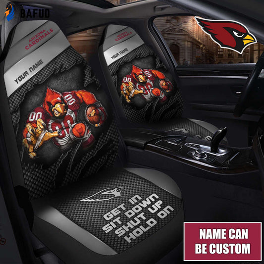 NFL Logo Arizona Cardinals Car Seat Covers For Fan Gifts - Bafud