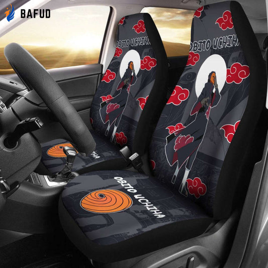 Obito Uchiha NRT Akatsuki Members Car Seat Covers For Fan Gifts Love Anime - Bafud