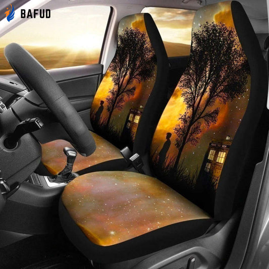 On Field Tardis Doctor Who Car Seat Covers For Fan Gifts - Bafud