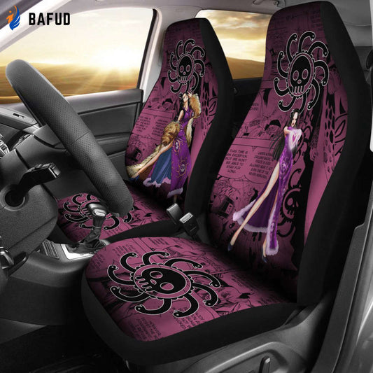 One Piece Manga Mixed Anime Boa Car Seat Covers For Fan Gifts - Bafud