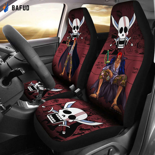 One Piece Manga Mixed Anime Shanks Car Seat Covers For Fan Gifts - Bafud