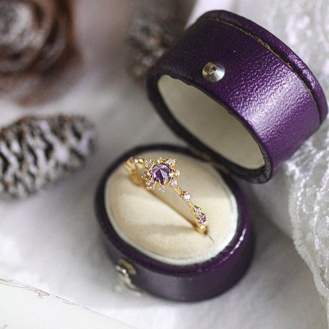 Orchid Halo Ring