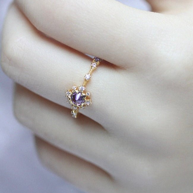 Orchid Halo Ring