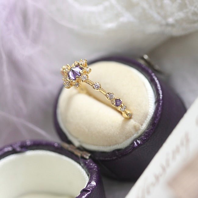 Orchid Halo Ring