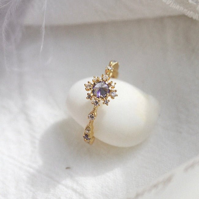 Orchid Halo Ring