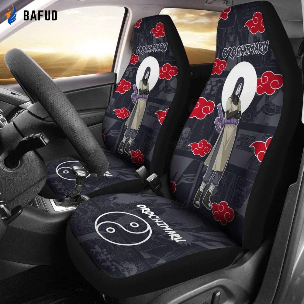 Orochimaru NRT Akatsuki Members Car Seat Covers For Fan Gifts For Cool Fan Anime - Bafud