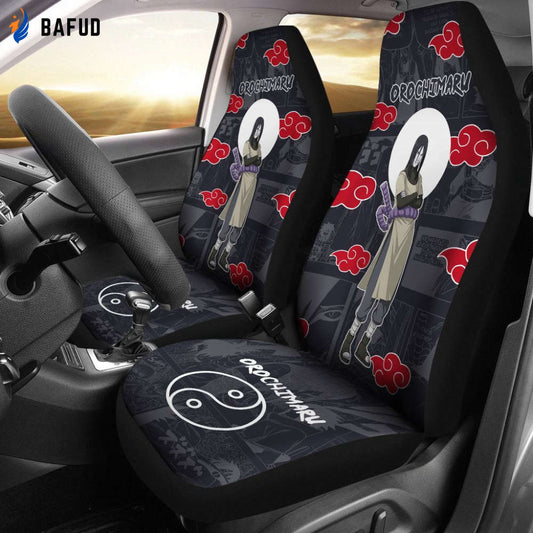Orochimaru NRT Akatsuki Members Car Seat Covers For Fan Gifts For Cool Fan Anime - Bafud