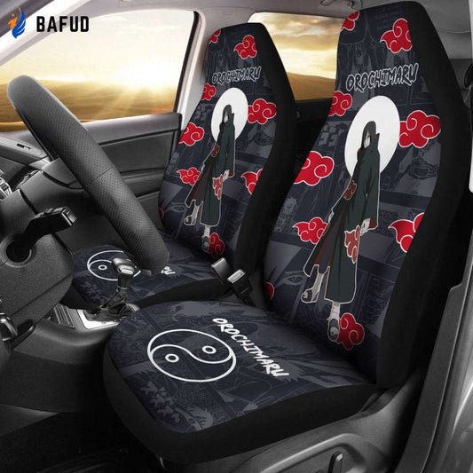 Orochimaru Uchiha NRT Akatsuki Members Car Seat Covers For Fan Gifts Adore Anime - Bafud