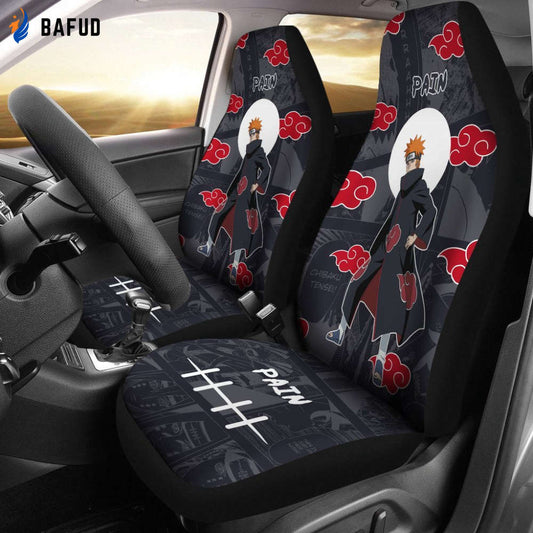 Pain Uchiha NRT Akatsuki Members Car Seat Covers For Fan Gifts For Cool Fan Anime - Bafud