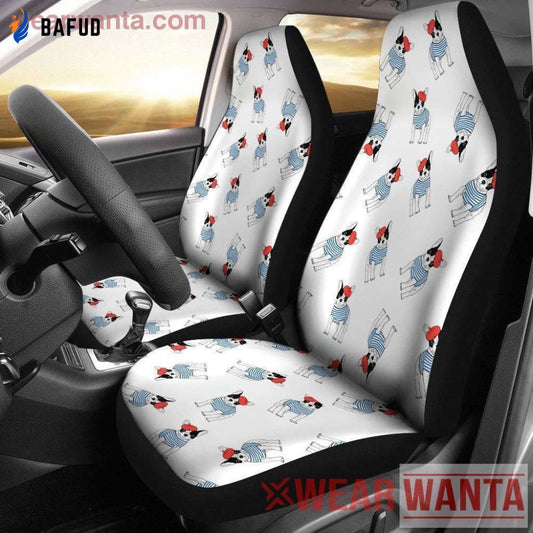Pattern French Bulldog Car Seat Covers For Fan Gifts Funny - Bafud
