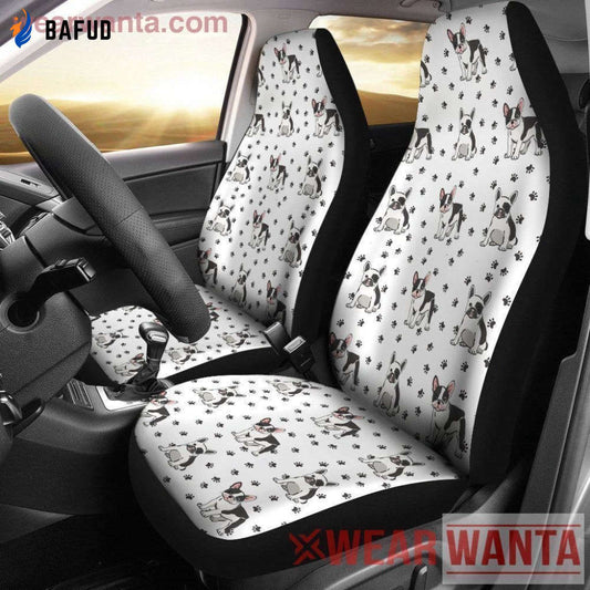 Pattern French Bulldog Car Seat Covers For Fan Gifts - Bafud