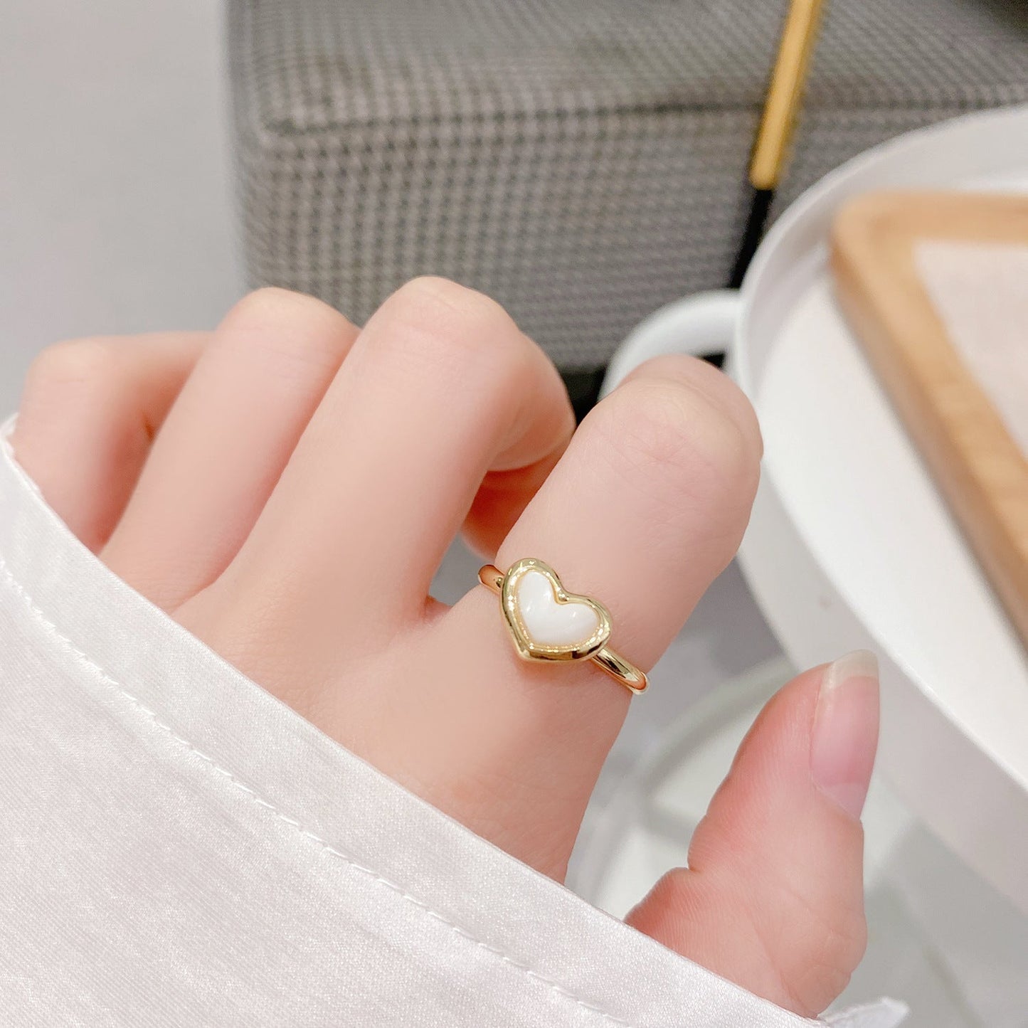 Pearl Heart Ring