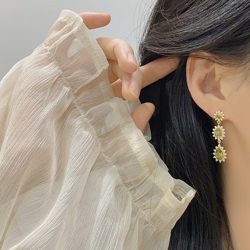 Peridot Baroque Drop Earrings