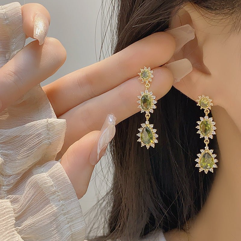 Peridot Baroque Drop Earrings