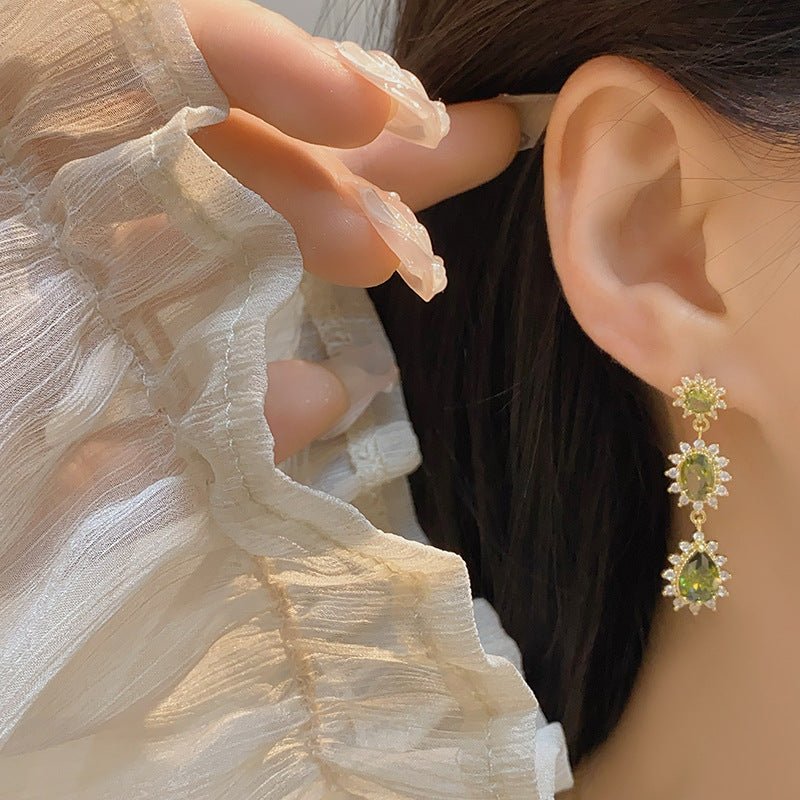 Peridot Baroque Drop Earrings