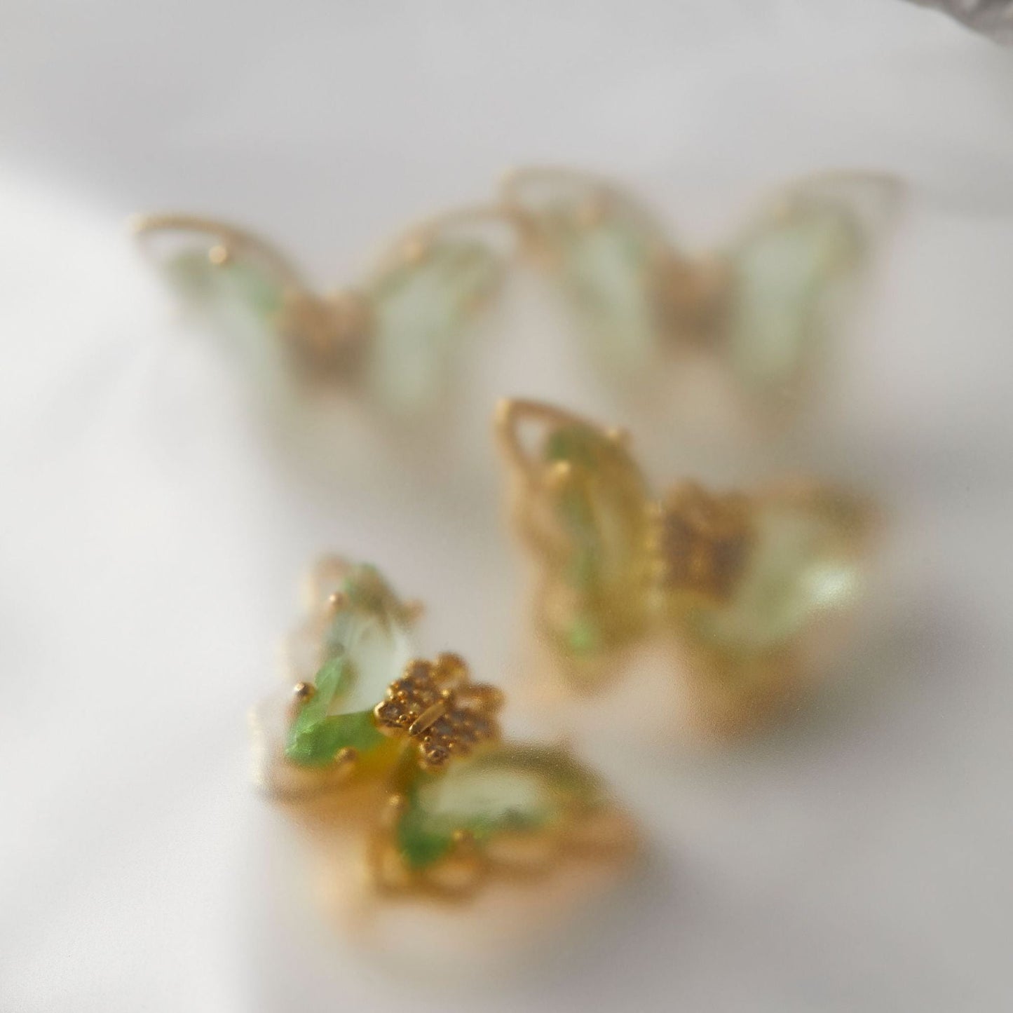 Peridot Butterfly Earrings