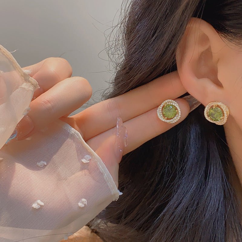 Ivana Peridot Stud Earrings