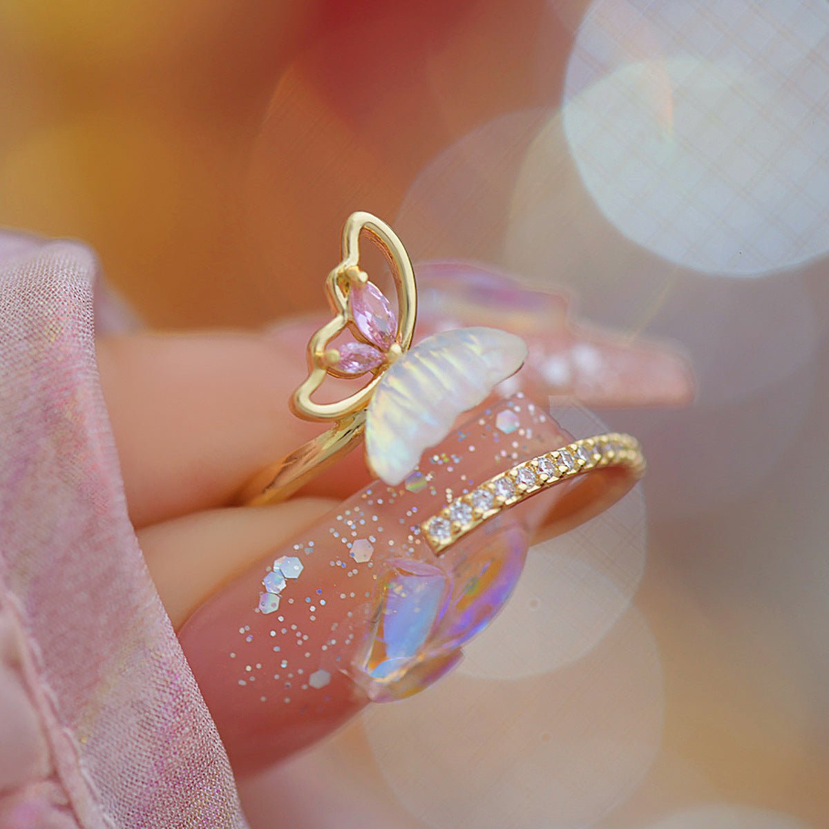Pink Butterfly Ring - Chrissy