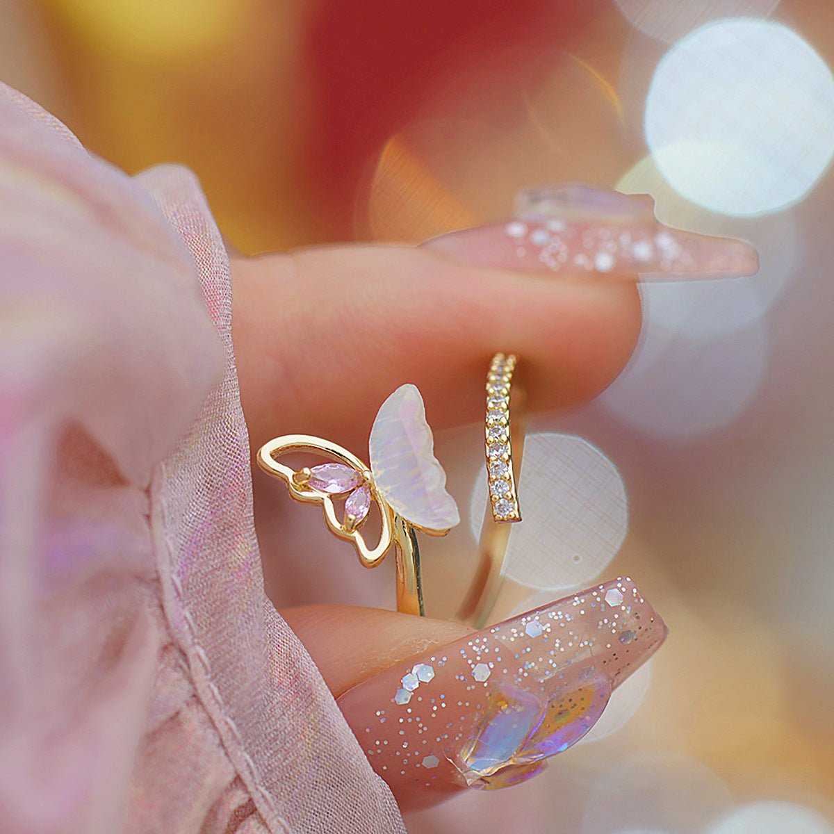 Pink Butterfly Ring - Chrissy