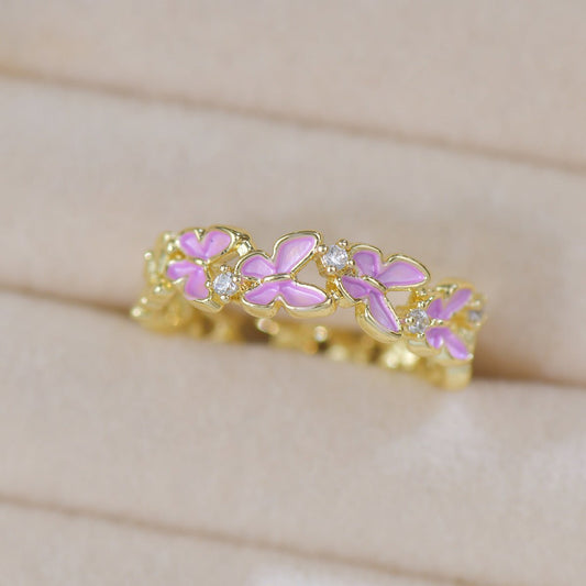 Pink Flutter Ring