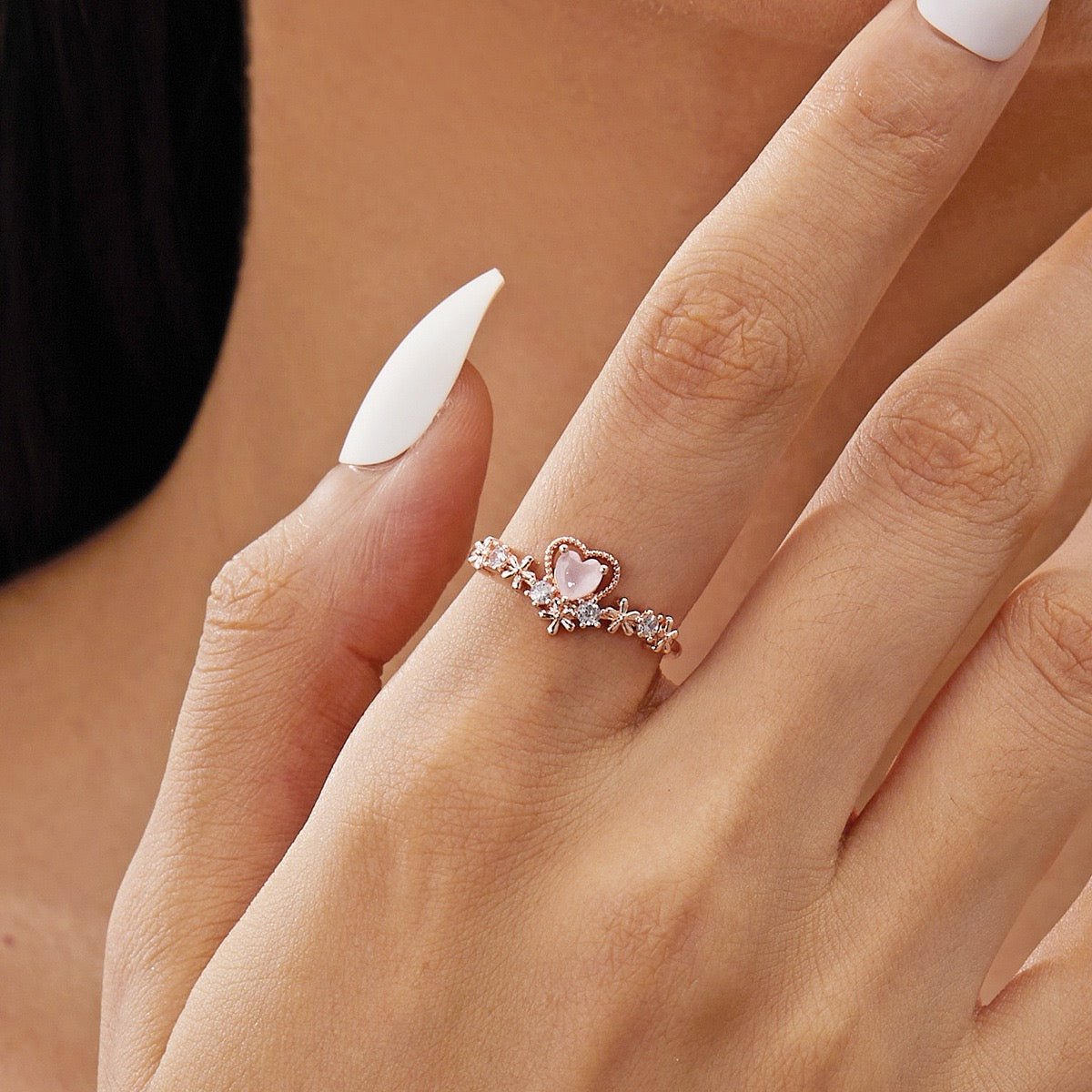 Pink Heart Ring - Bridget