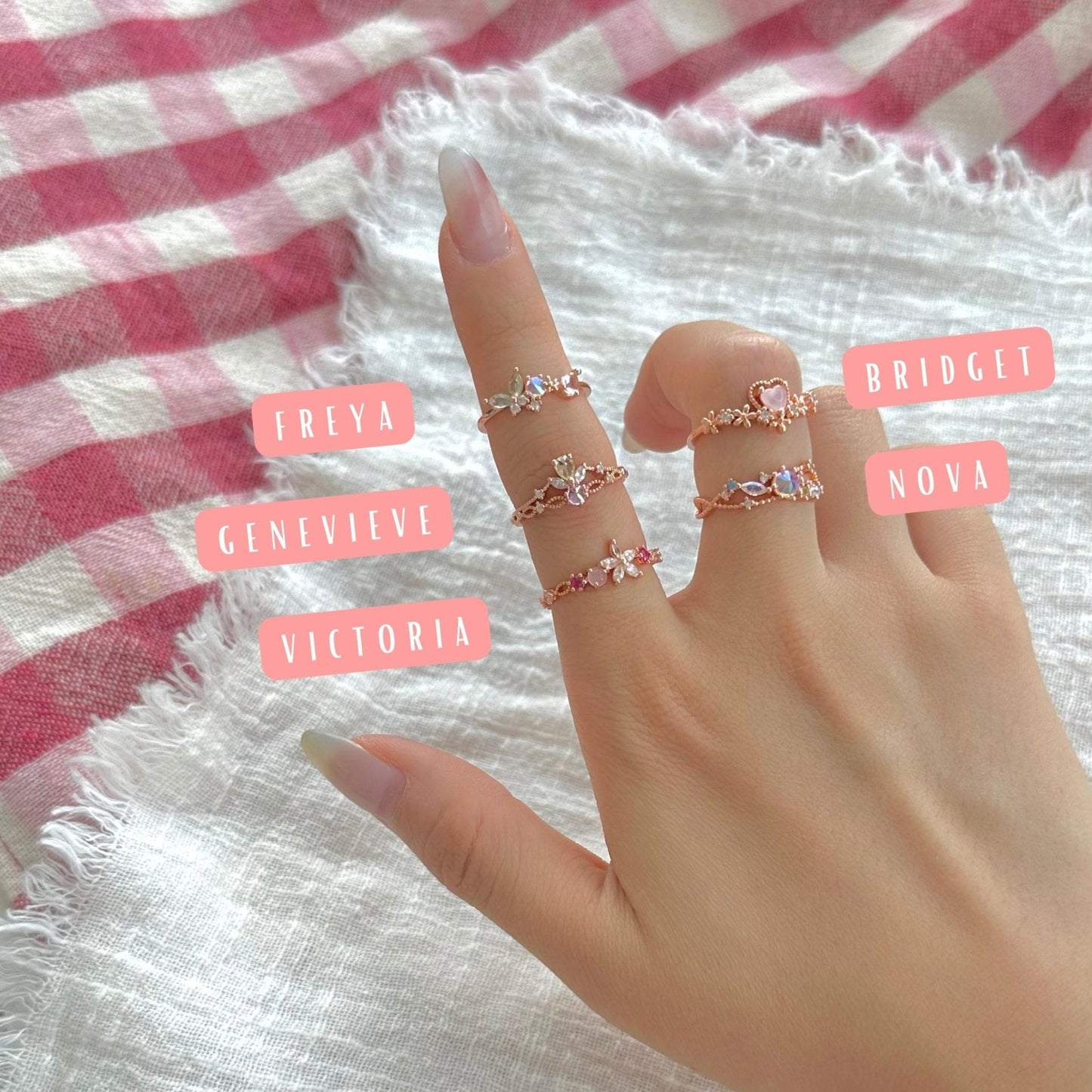 Pink Heart Ring - Bridget