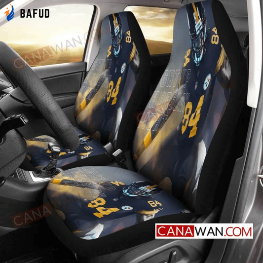 Pittsburgh Steelers Player 84 Universal Fit Car Seat Covers For Fan Gifts Gift For Fan - Bafud