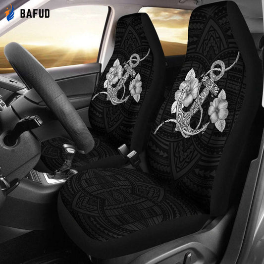 Polynesian Hibiscus Car Seat Covers For Fan Gifts - AH - Bafud